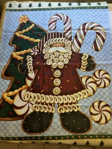 Debbie Mumm Large ChristmasYard Garden Flag 40.5x28.5" Santa/Tree Cookies Candy - Picture 1 of 8