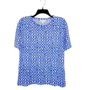 M&S Marks and Spencer Top Womens 8 US 12 UK Purple White Polyester Casual Career - Picture 1 of 13