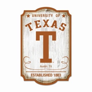 TEXAS LONGHORNS COLLEGE VAULT HARDBOARD WOOD SIGN 11"X17" HIGH QUALITY - Picture 1 of 1