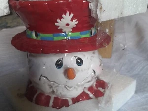 Patches The Snowman Wax Warmer New In Opened Box Red And White Really Cute - Picture 1 of 7