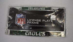 Philadelphia Eagles Metal License Plate Frame Chrome Finish Retro Logo By NFL - Picture 1 of 6