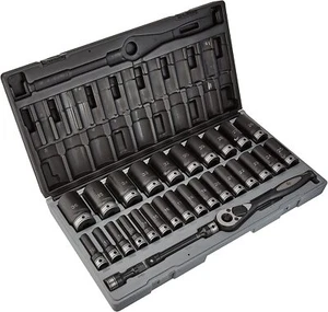 Grey Pneumatic 82629MD 1/2" Dr. 29pc Metric Deep Duo-Socket Set - 6 Pt. - Picture 1 of 2