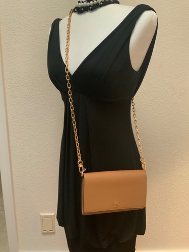 NUOVO! BORSA A TRACOLLA TORY BURCH O PORTAFOGLIO FRIZIONE CATENA ORO NUOVA SENZA ETICHETTE