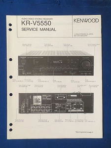 Kenwood KR-V5550 Receiver Service Manual Factory Original The Real Thing - Picture 1 of 1