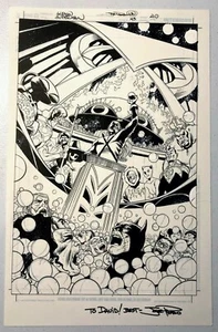 SUPERMAN #43 Página 20 BIZARRO LIGA DE LA JUSTICIA Splash TINTAS JOE PRADO Arte Original - Imagen 1 de 5