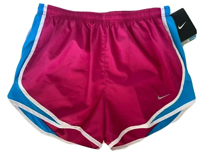 NEW NIKE [S] Women's 3.0" TEMPO DRI-FIT Yoga/Gym Shorts-Magenta/Blue 716453-651 - Image 1 of 2