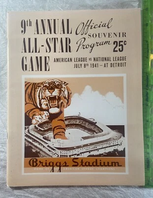 Vtg 1979 Reproduction 9th MLB All Star Game Detroit Tigers Briggs Stadium 1941 - Image 1 of 4