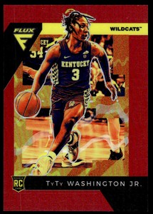 TyTy Washington Jr. 2022-23 Panini Chronicles Draft Picks Flux Red Prizm RC /149