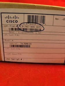 Cisco (CP-7937-MIC-KIT) Microphone Kit for IP Conference Phone 7937G, New in Box - Picture 1 of 3