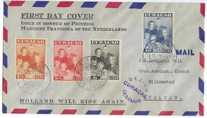 Curacao FDC 1943- Princess Margriet Francisca of the Netherlands, Royal Family - Picture 1 of 2