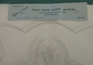 Quilt Blocks Lot of 12 Stamped for Cross Stich Embroidery Floral Design - Picture 1 of 6