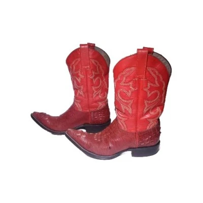 Botas unisex Los Altos caimán punta petatillo rojo talla 11.5 Foto 1 de 4
