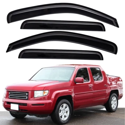 Tape-on Rain Guard Side Window Deflector for 2006-2014 Honda Ridgeline Crew Cab - Image 1 of 4
