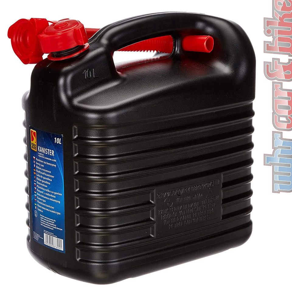 Kraftstoffkanister Benzinkanister Kunststoff 10L schwarz GGVS Benzin und Diesel - Bild 1 von 1