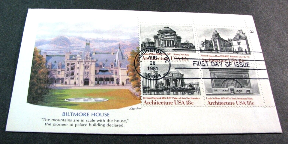 US Stamp FDC Scott# 1931a American Architecture 1981 Used PL43 - Image 1 of 1