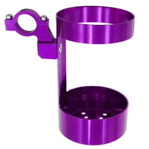 CNC Aluminum Handle Bar Bottle Holder Purple Motorbike Bicycle Water Cup Cages - Picture 1 of 7