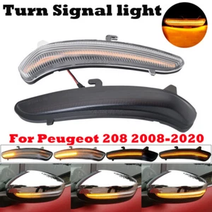 2x Luz de señal de giro dinámico LED espejo trasero para Peugeot 208 2008 Citroen C3 C4 - Imagen 1 de 24