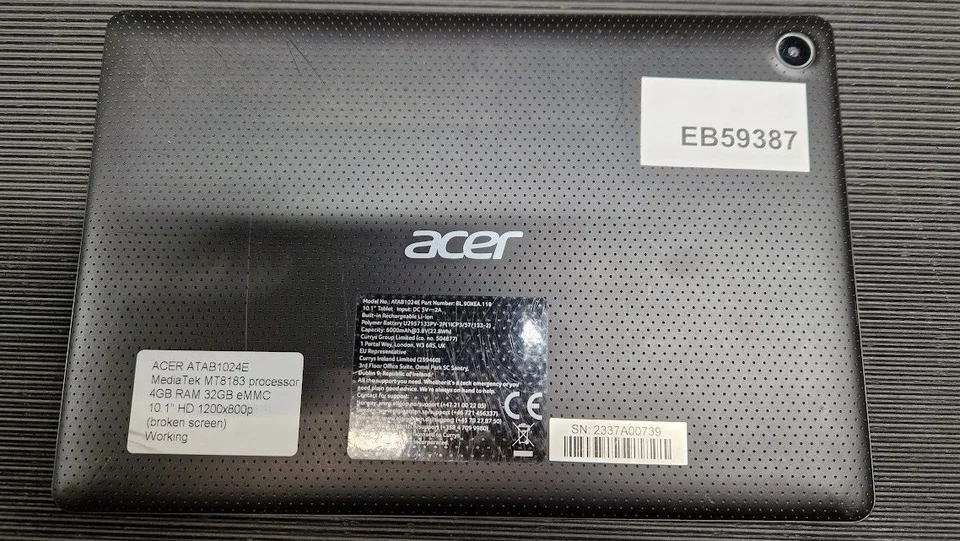 Acer ATAB1024E Tablett 10.1'' Mediatek MT8183 Gebraucht Aktiv Broken Display - Bild 1 von 4