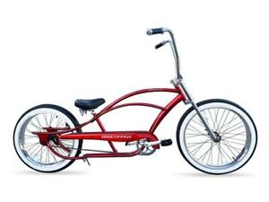 26" Micargi Bronco FAT 3.0 tires Stretch Beach Cruiser BIKE Bicycle  Red