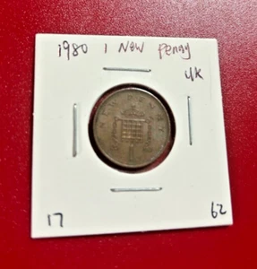 1980 1 NEW PENNY UK COIN - NICE WORLD COIN !!! - Picture 1 of 2