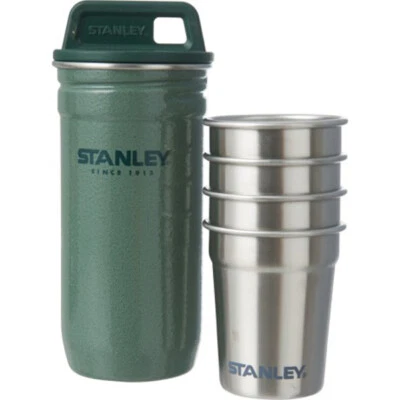 Stanley Adventure 4 Stainless Steel Shot Glass Set Classic Hammertone Green - Image 1 of 2