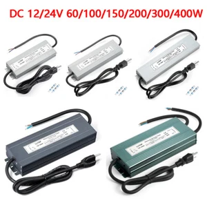 LED Driver DC 12V 24V Power Supply Transformer Ultra Thin Converter Adapter IP67 - Picture 1 of 40