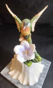 4 Vintage 2000 Avon Hummingbird Flower Bell Collection-Set Of 4 Bells - Picture 1 of 24