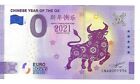 Chine 2021-1 Chinese Year Of The Ox Billet Souvenir 0 Euro Touristique Neuf