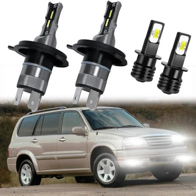 Combo de 4 faros LED altos bajos antiniebla para Suzuki XL-7 2002-2005 6000K Foto 1 de 4