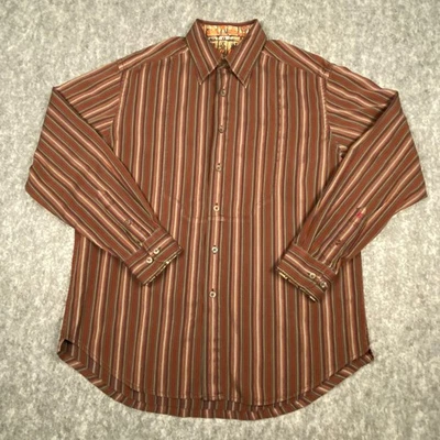 Camisa de Vestir Robert Graham Puño Abatible Manga Larga Mediana Conocimiento Sabiduría Verdad Foto 1 de 4