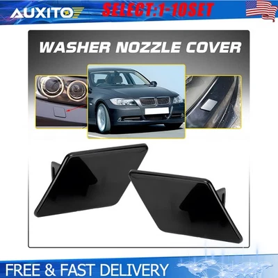 Tapas de cubierta de arandela de faros delanteros 2-10X Fit BMW 325i 328i 330i 335i 2006-2008 Foto 1 de 4