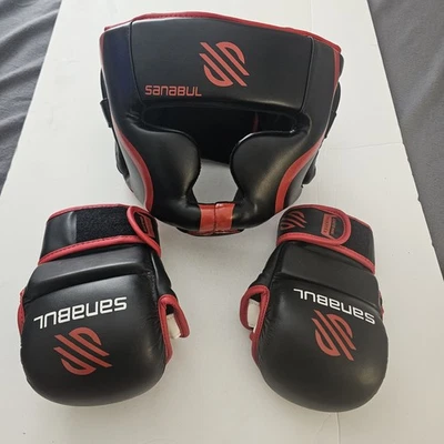 Sanabul NWOT Men's Head Gear S/M & Essential MMA Gloves S/M/11 Martial Arts  - Image 1 of 4