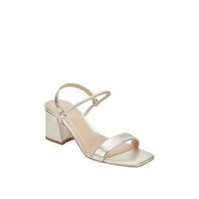 Sandália Marc Fisher Shoes Feminina Tamanho 6.5M Salto Bloco Tiras Couro Vestido - Imagem 1 de 4