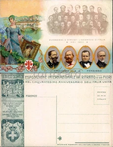 FIRENZE CITTA'-ESPOSIZIONE RITRATTO FIORI-RISORGIMENTO GARIBALDI CAVOUR-D17-137 - Picture 1 of 1