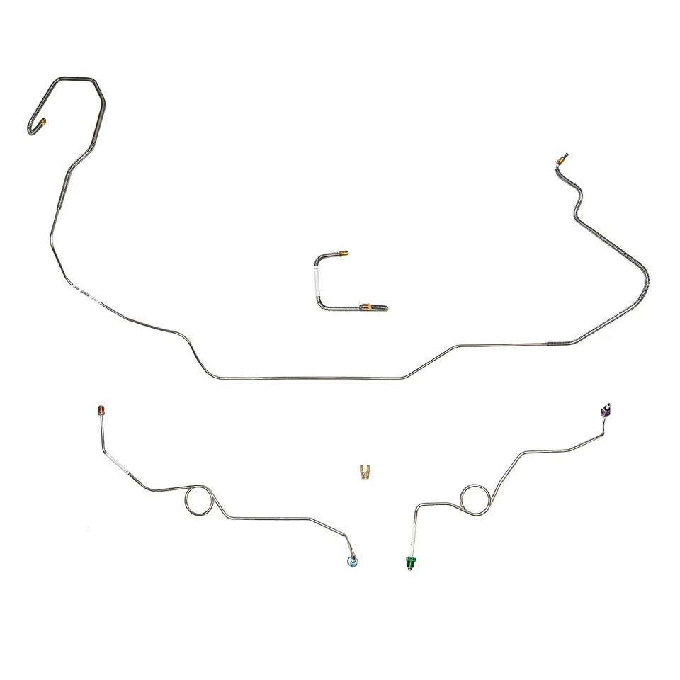 1966-70 Dodge Coronet Front Brake Line Kit Power Disc Brakes Steel-RKT6612OM - Image 1 of 1