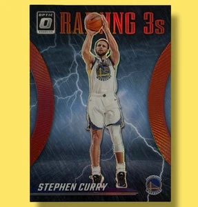 Stephen Curry /99 SSP 2023-24 Panini Donruss Optic Raining 3s Red Prizm 🔥 - Picture 1 of 6