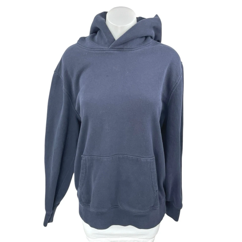 Gap женщин синий флис длинным рукавом карман толстовка с капюшоном толстовка верхний размер L - Изображение 1 из 3