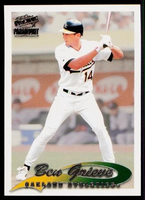 Бейсбольная карточка 1999 Pacific Paramount No171 Ben Grieve Oakland Athletics - Изображение 1 из 2