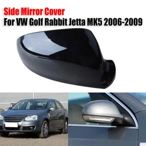 Passenger Side Rearview Mirror Cover Gloss Black Fits VW Jetta Golf MK5 Passat - Picture 1 of 8