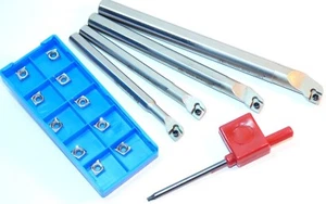 Kit 4 aste di foratura rotanti 95° SCLCL (L) + 10X CCGT 060204-AL K10  - Foto 1 di 2