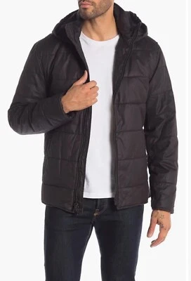 Chaqueta acolchada negra con capucha acolchada John Varvatos Star EE. UU. $598 [Mediana] Foto 1 de 4