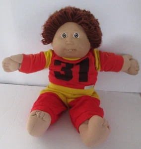 Vintage Cabbage Patch Kids Boy Red Hair Brown Eyes Doll W/ Outfit - Picture 1 of 3
