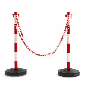 Wiltec Parkplatz Absperrung 80x28x28cm Sperrpfosten Kette Poller Absperrpfosten - Bild 1 von 8