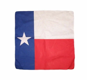 Bandana Bandiera del Texas Lonestar State 100% Cotone 22""x22 - Foto 1 di 2