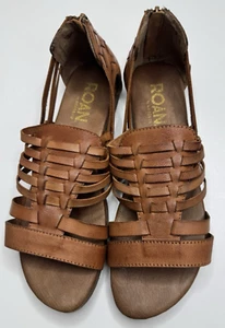 Sandalias Roan By Bed-Stu Clarise Tejidas Cuero Marrón Talla 7.5 - Imagen 1 de 12