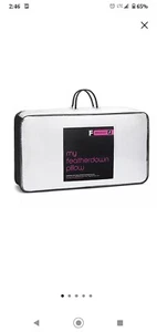 Bloomingdale's My Fearherdown Std/Queen Size 600 Fill Power Down Pillow Med/Firm - Picture 1 of 12