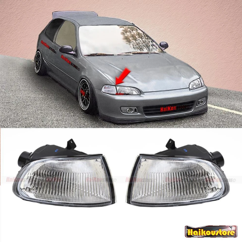 For 92-95 Honda Civic EG6 Coupe 2Dr Hatchback 3Dr Clear Corner Light Signal Lamp - Image 1 of 1