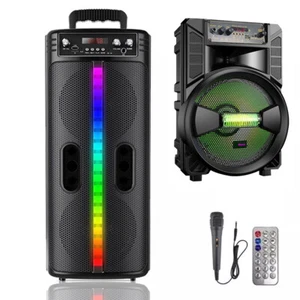 Portable 6000W Bluetooth Speaker Sub Woofer Heavy Bass Sound System Party & Mic - Picture 1 of 24