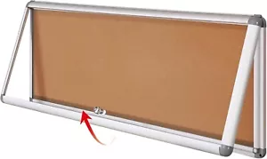 SWANCROWN abschließbare Pinnwand manipulationssicher Aushangtafel Kork Vitrine Wand - Bild 1 von 6