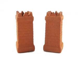 Dolls House Square Crown Chimney Pots Terracotta Medium 1:12 Scale Accessory - Picture 1 of 8